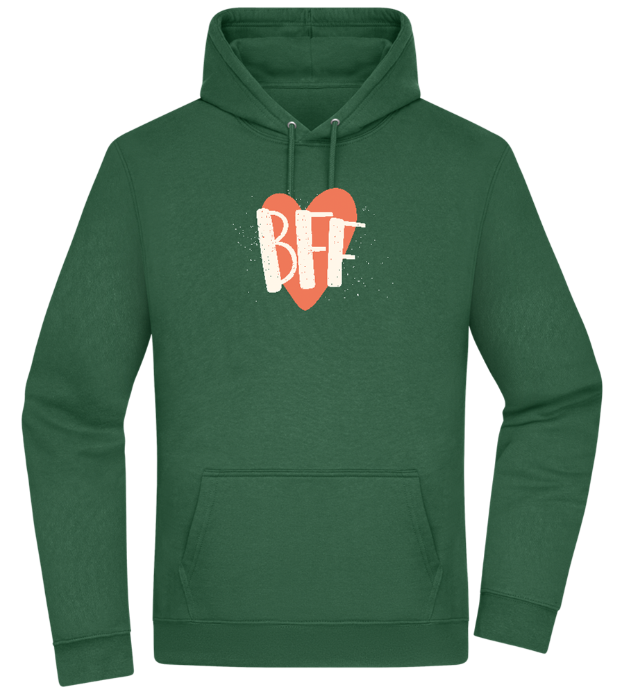 BFF Heart Design - Premium Essential Unisex Hoodie_GREEN BOTTLE_front