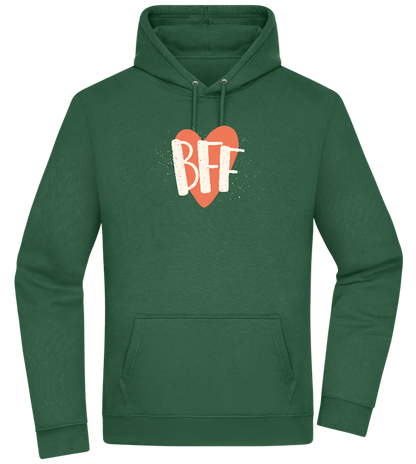 BFF Heart Design - Premium Essential Unisex Hoodie_GREEN BOTTLE_front