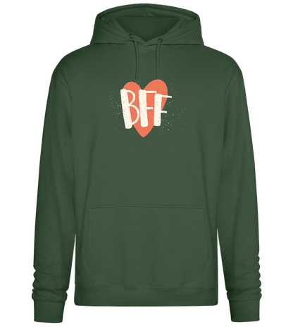 BFF Heart Design - Premium Essential Unisex Hoodie_GREEN BOTTLE_front