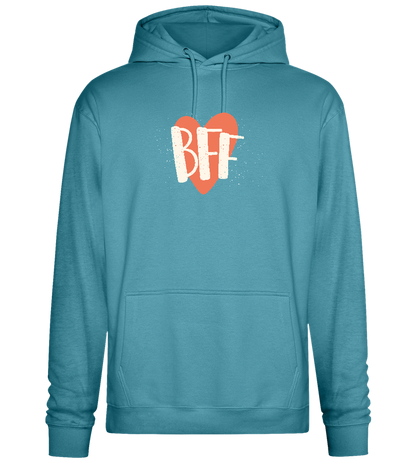 BFF Heart Design - Premium Essential Unisex Hoodie_POOL BLUE_front