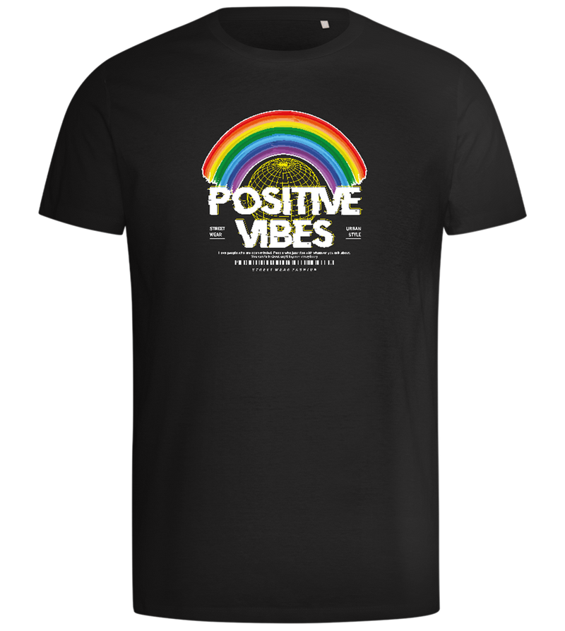 Positive Vibes Design - Comfort men's t-shirt_DEEP BLACK_front