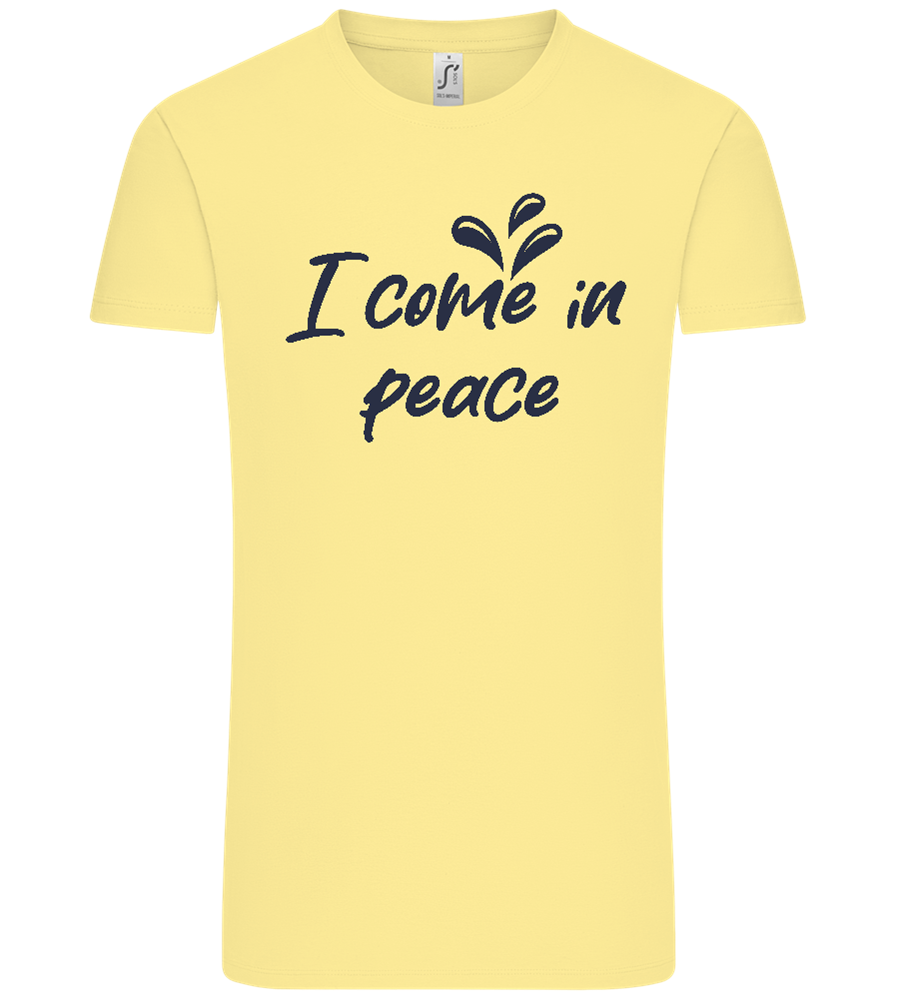 I Come in Peace Design - Comfort Unisex T-Shirt_AMARELO CLARO_front