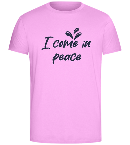 I Come in Peace Design - Comfort Unisex T-Shirt_CANDY PINK_front