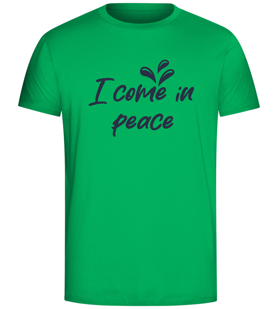 I Come in Peace Design - Comfort Unisex T-Shirt_SPRING GREEN_front