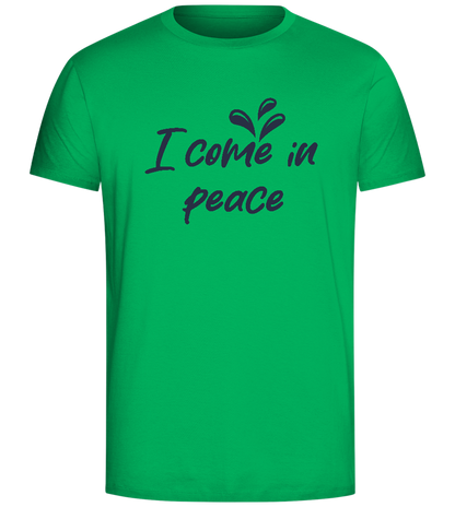 I Come in Peace Design - Comfort Unisex T-Shirt_SPRING GREEN_front