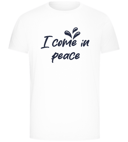 I Come in Peace Design - Comfort Unisex T-Shirt_WHITE_front