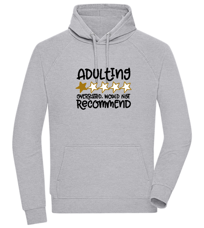 Adulting is Overrated Design - Comfort unisex hoodie ORION GREY II front