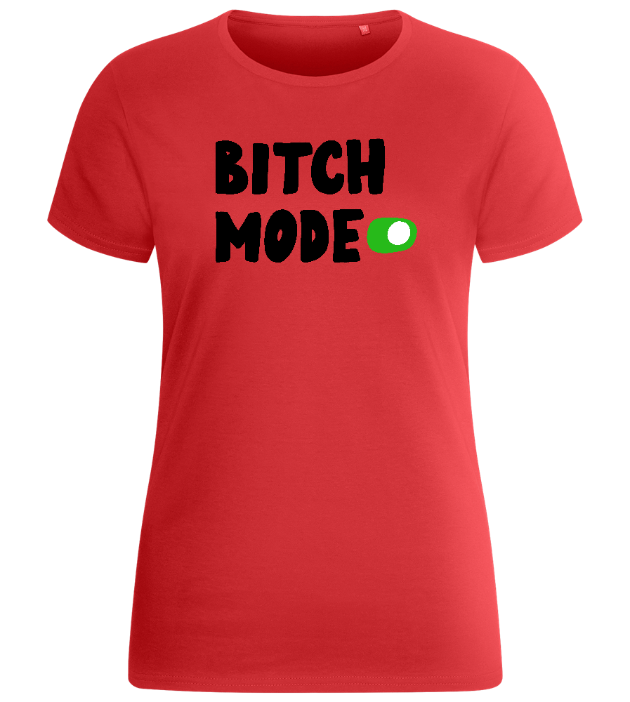 B-mode Design - Basic women's fitted t-shirt_RED_front