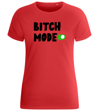 B-mode Design - Basic women's fitted t-shirt_RED_front