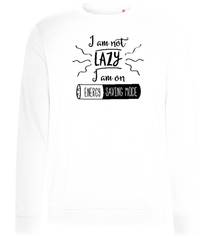 Im Not Lazy Design - Comfort unisex sweater_WHITE_front