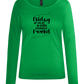 My Second Favorite F-Word Design - Comfort women's long sleeve t-shirt_MEADOW GREEN_front