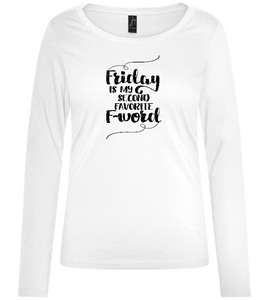 My Second Favorite F-Word Design - T-shirt Confort à manches longues femme