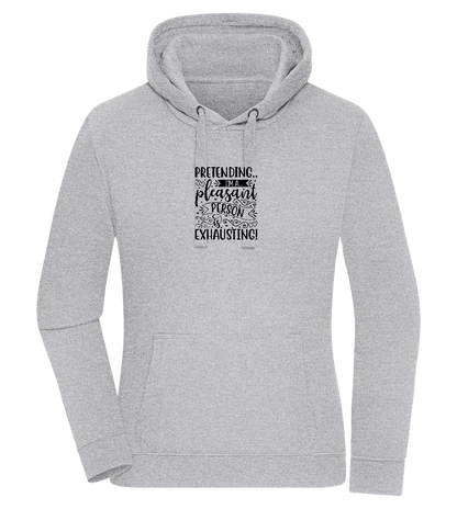 Pretending to be Nice Design - Premium women's hoodie ORION GREY II front