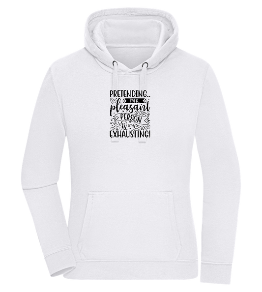 Pretending to be Nice Design - Premium women's hoodie WHITE front