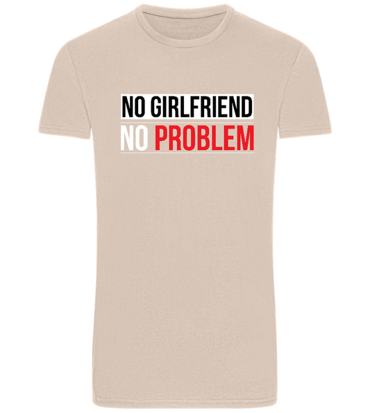 No Girlfriend, No Problem Design - Basic men's fitted t-shirt SILESTONE front