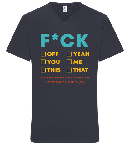 The Vote Design - Basic men's v-neck t-shirt MARINE front