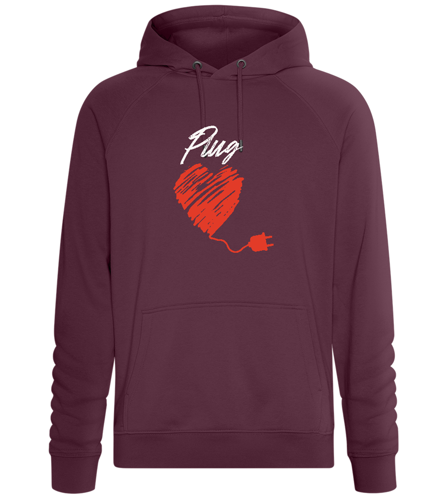 Plug Design - Comfort unisex hoodie_BORDEAUX_front