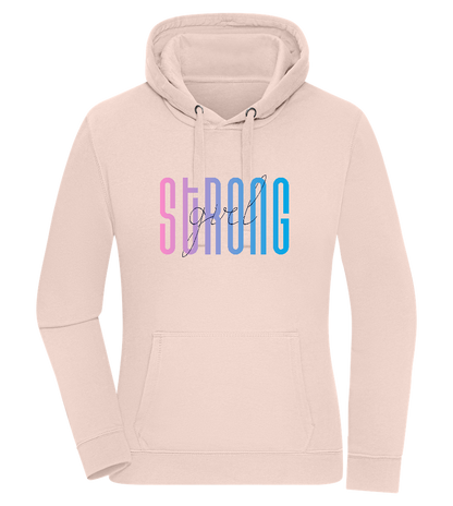 Strong Girl Design - Premium women's hoodie_LIGHT PEACH ROSE_front