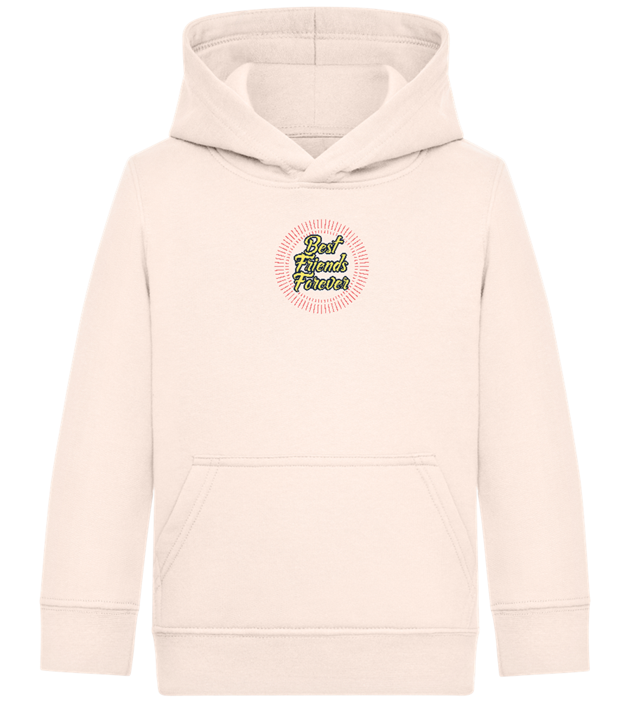 Best Friends Forever Design - Comfort Kids Hoodie_LIGHT PEACH ROSE_front