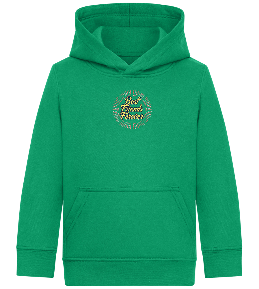 Best Friends Forever Design - Comfort Kids Hoodie_MEADOW GREEN_front