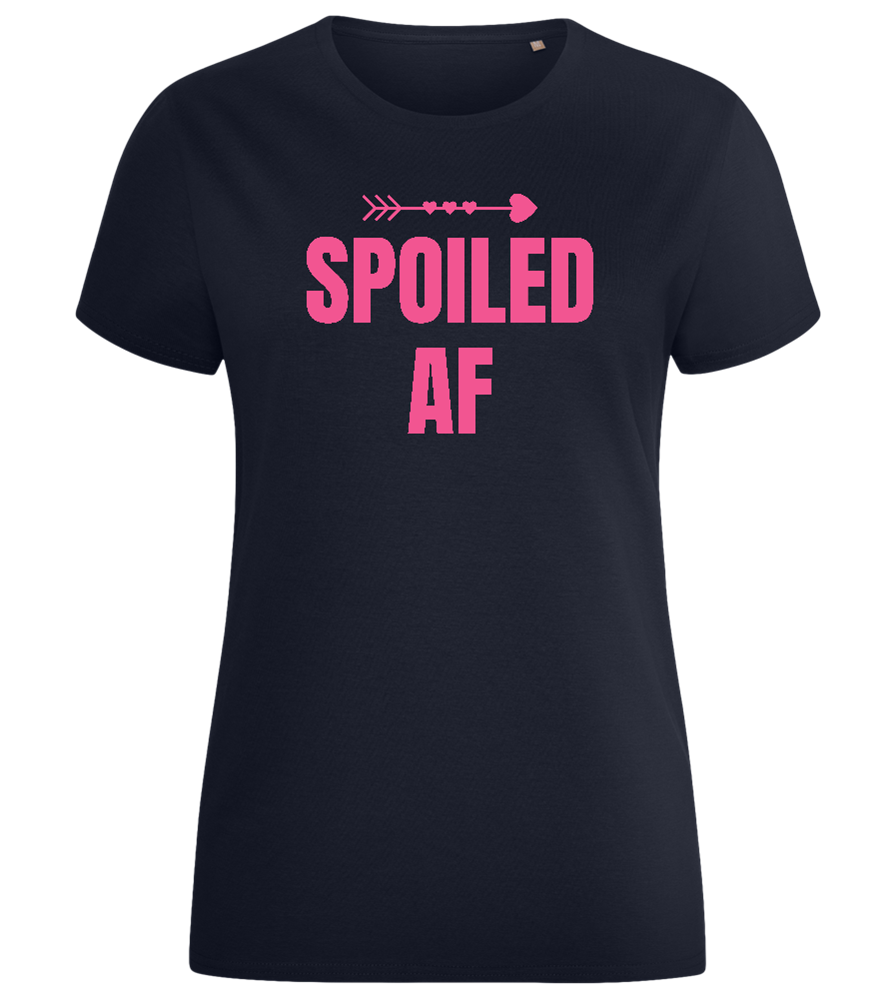 Spoiled AF Design - Comfort women's fitted t-shirt_FRENCH NAVY_front