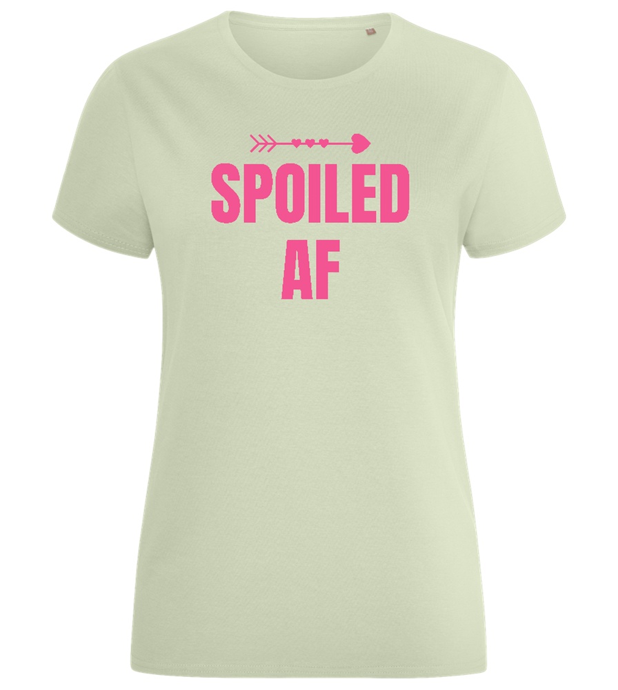 Spoiled AF Design - Comfort women's fitted t-shirt_SILESTONE_front