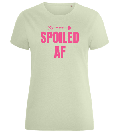 Spoiled AF Design - Comfort women's fitted t-shirt_SILESTONE_front