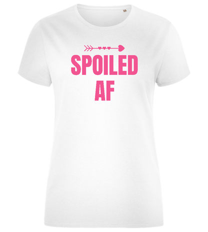 Spoiled AF Design - Comfort women's fitted t-shirt_WHITE_front