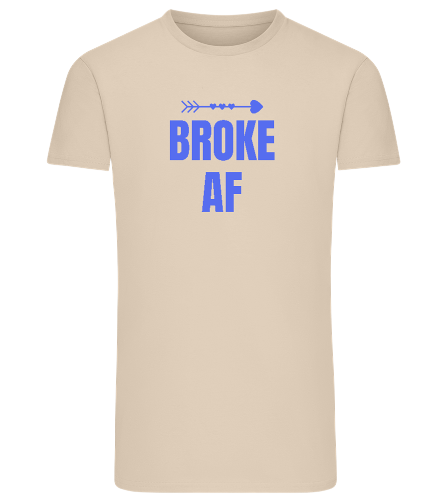 Broke AF Design - Comfort men's fitted t-shirt SILESTONE front