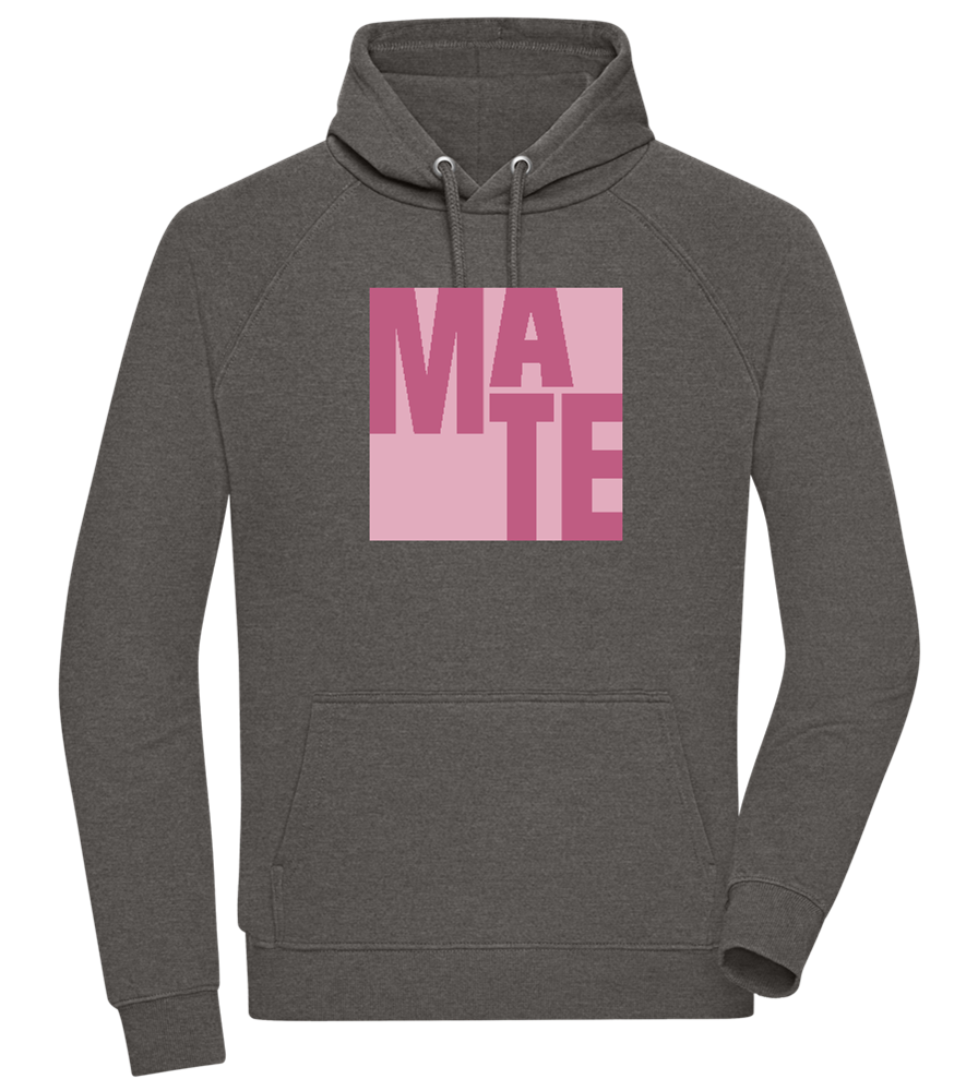 Mate Design - Comfort unisex hoodie CHARCOAL CHIN front