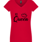 His Queen Design - Basic women's v-neck t-shirt RED front