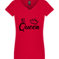 His Queen Design - Basic women's v-neck t-shirt_RED_front