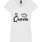 His Queen Design - Basic women's v-neck t-shirt_WHITE_front