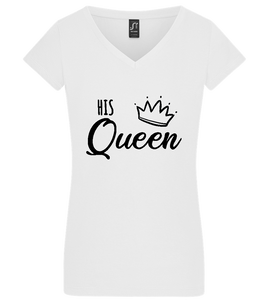 His Queen Design - T-shirt Basique col V femme