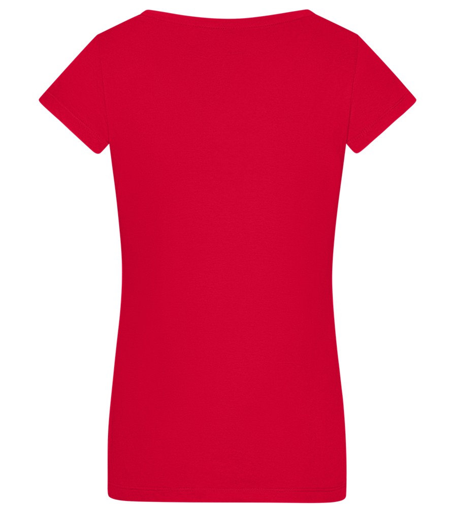 His Queen Design - Basic women's v-neck t-shirt RED back