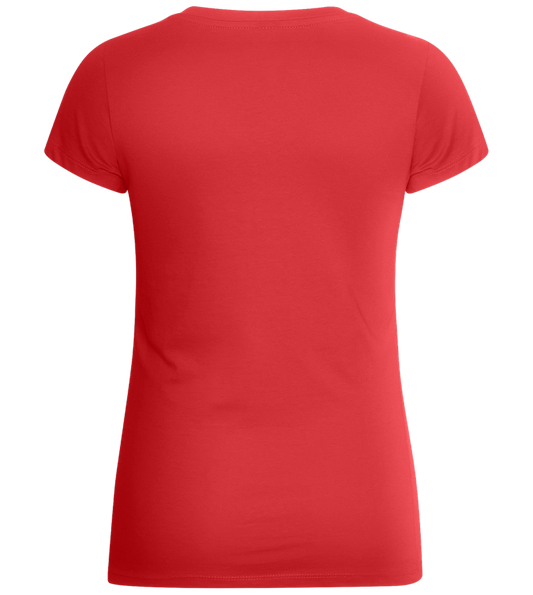 His Queen Design - Basic women's v-neck t-shirt_RED_back