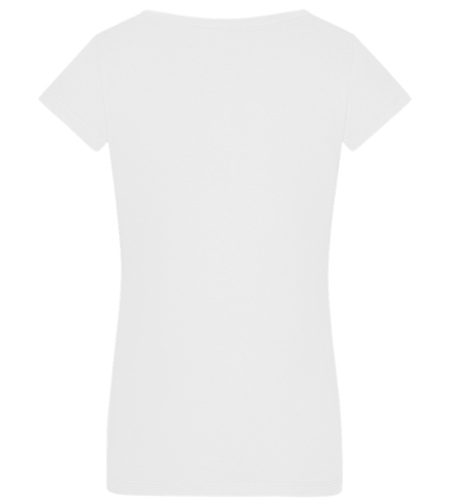 His Queen Design - Basic women's v-neck t-shirt_WHITE_back