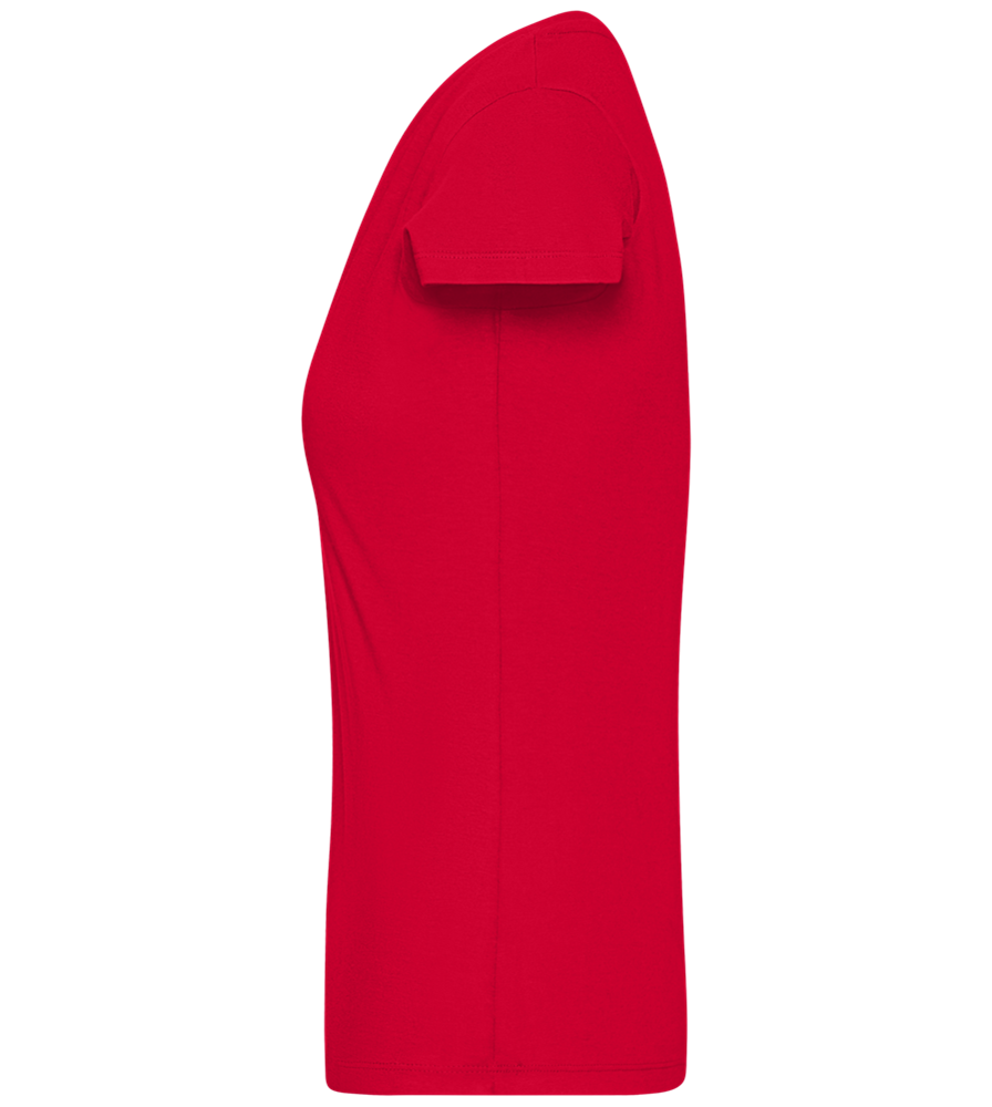 His Queen Design - Basic women's v-neck t-shirt RED left