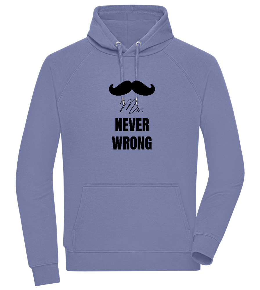 Mr. Never Wrong Design - Comfort unisex hoodie BLUE front