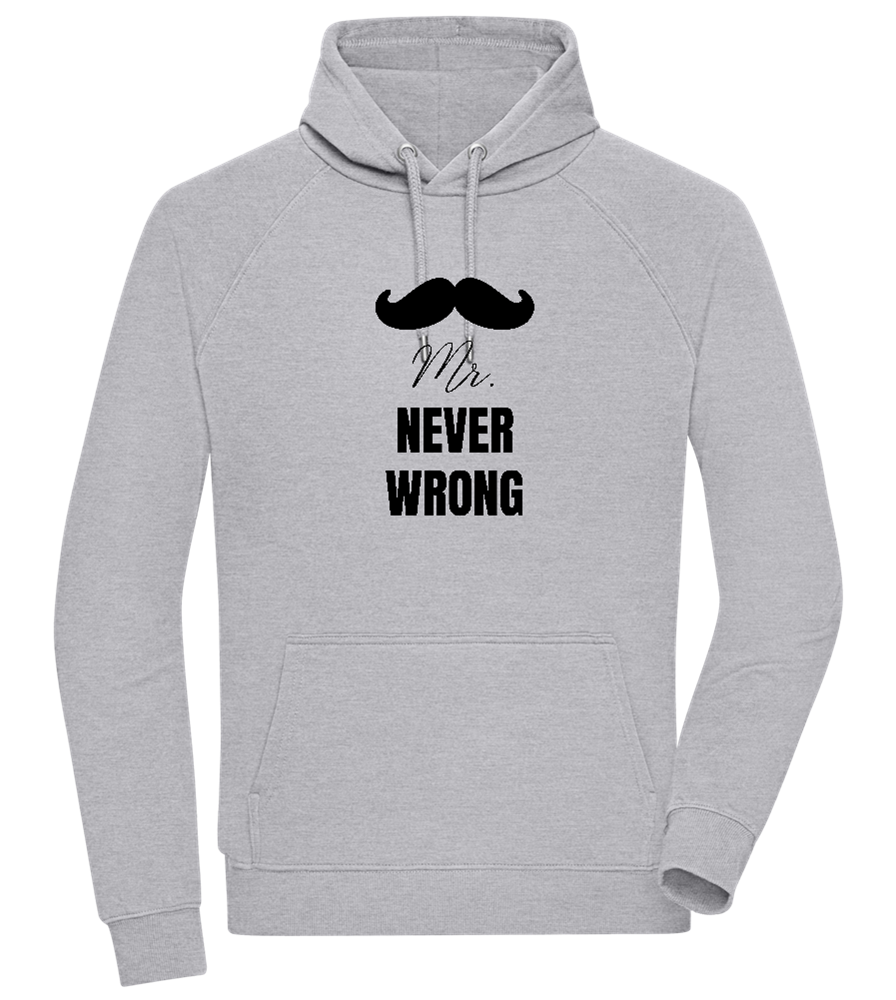 Mr. Never Wrong Design - Comfort unisex hoodie ORION GREY II front