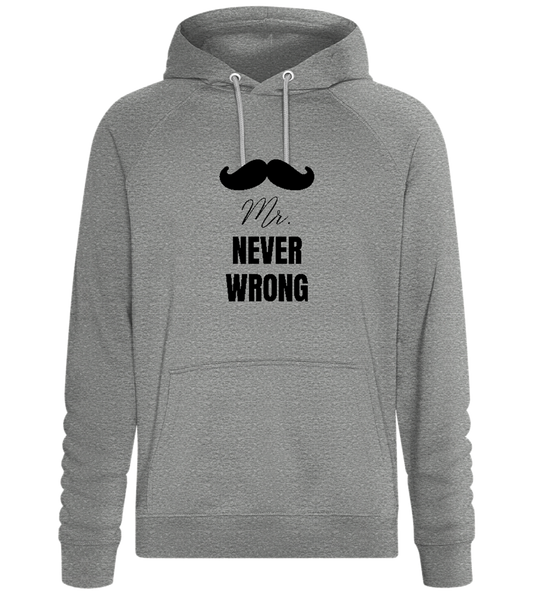 Mr. Never Wrong Design - Comfort unisex hoodie_ORION GREY II_front