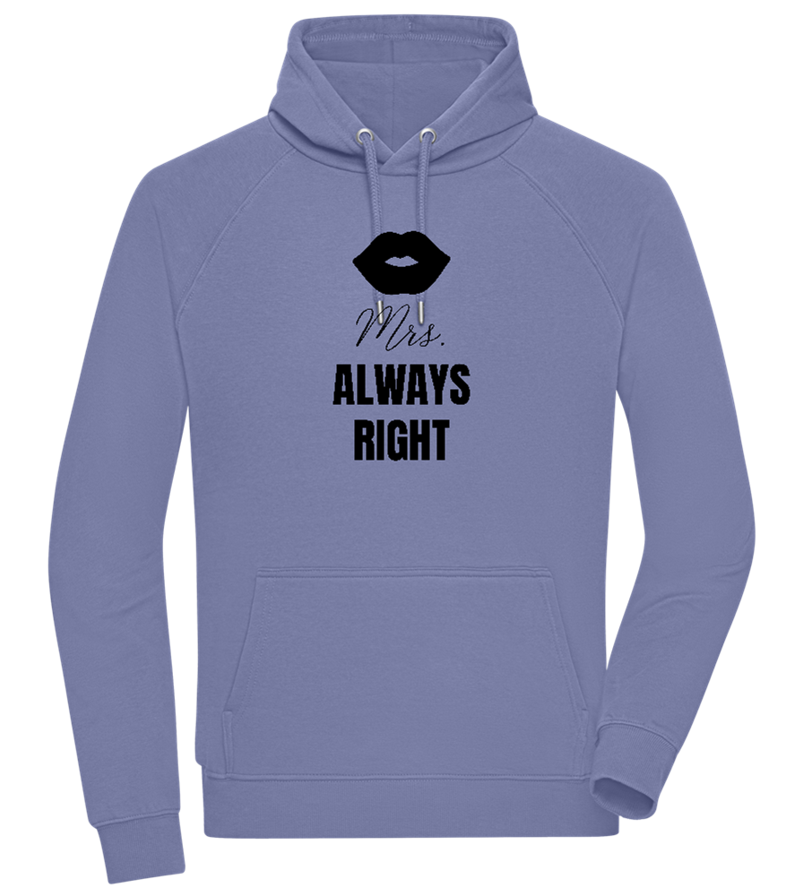 Mrs. Always Right Design - Comfort unisex hoodie BLUE front