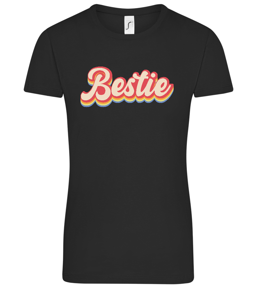 Bestie Design - Comfort women's t-shirt_DEEP BLACK_front