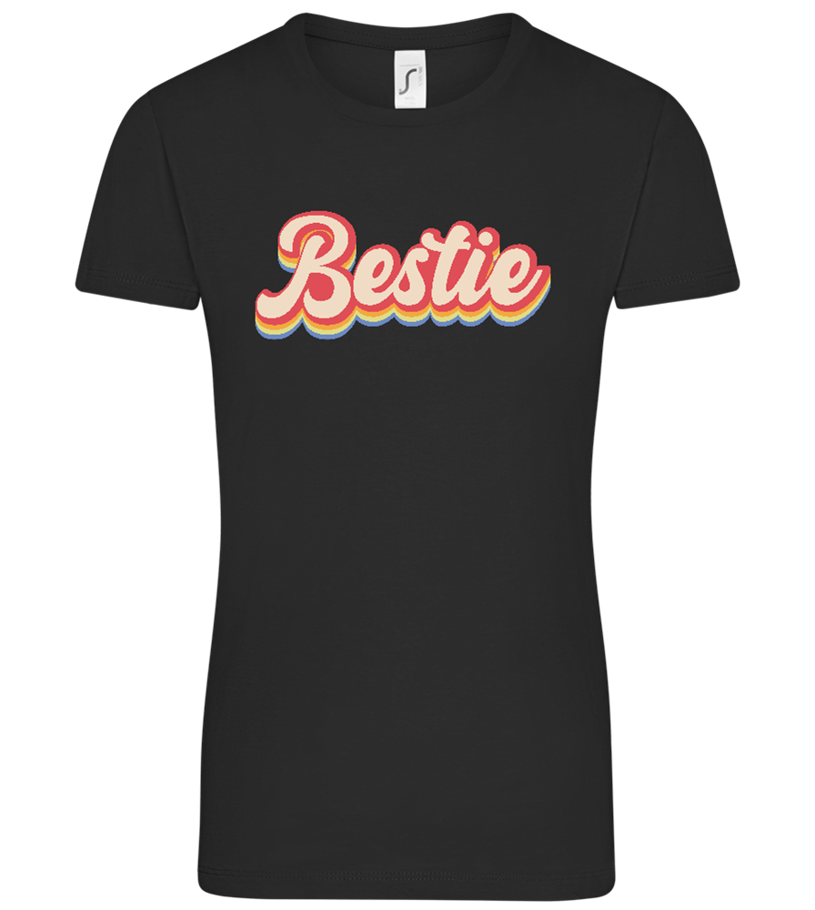 Bestie Design - Comfort women's t-shirt DEEP BLACK front