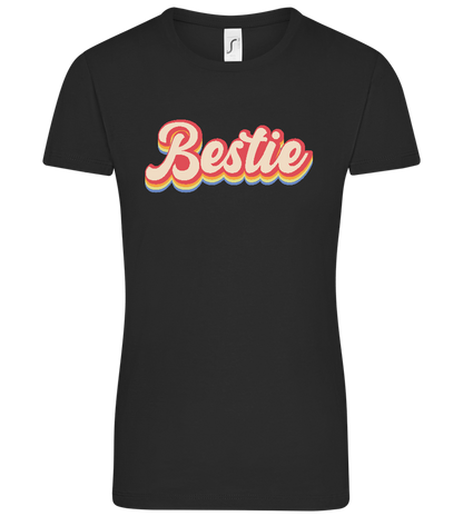 Bestie Design - Comfort women's t-shirt DEEP BLACK front