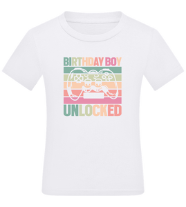 Birthday Boy Unlocked Design - Comfort boys fitted t-shirt