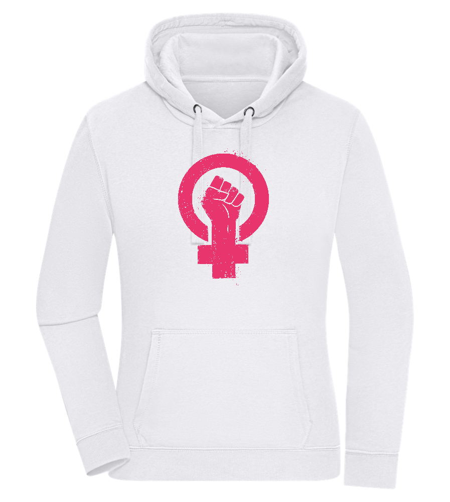 Female Strength Design - Premium women's hoodie WHITE front