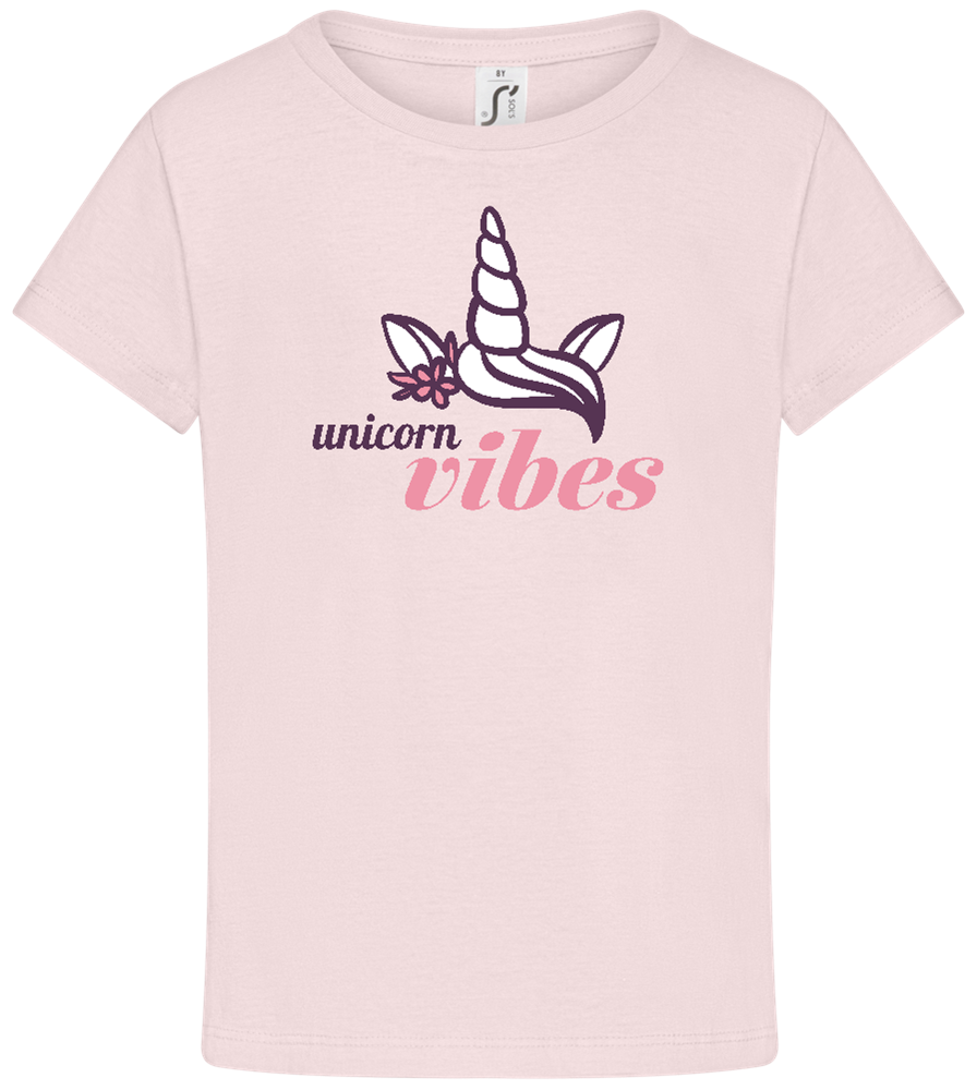 Unicorn Vibes Design - Comfort girls' t-shirt MEDIUM PINK front