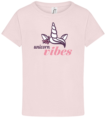 Unicorn Vibes Design - Comfort girls' t-shirt MEDIUM PINK front