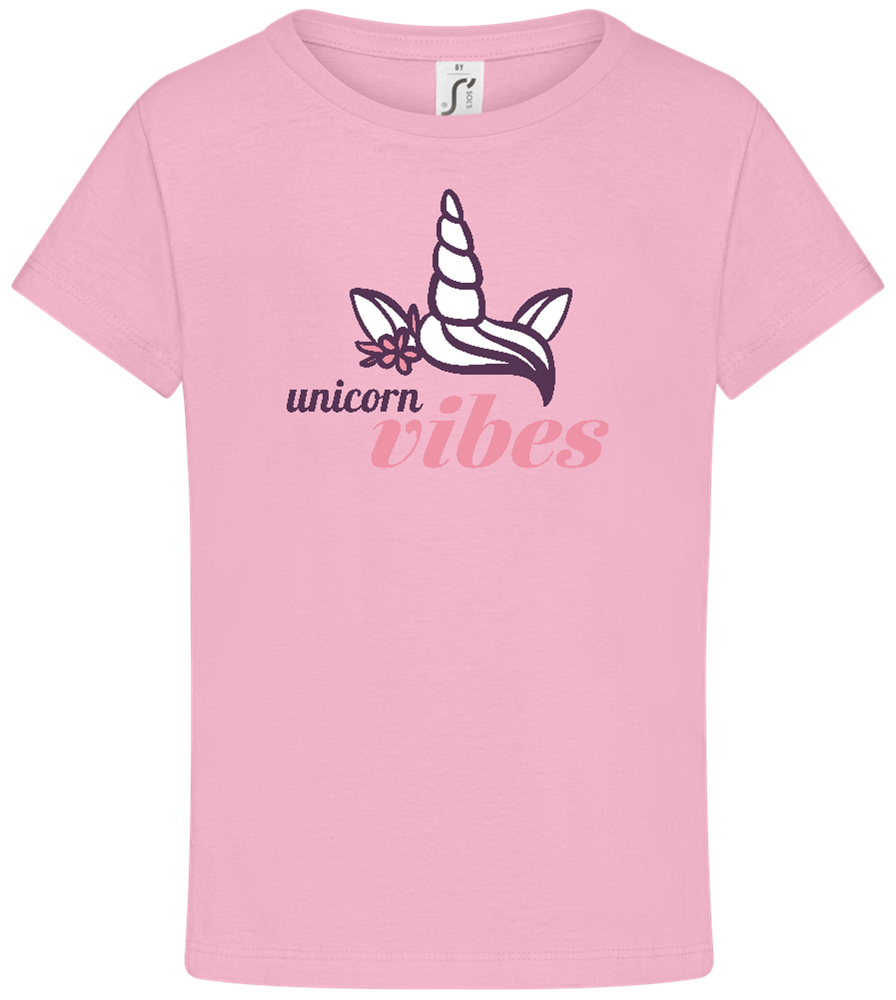 Unicorn Vibes Design - Comfort girls' t-shirt PINK ORCHID front